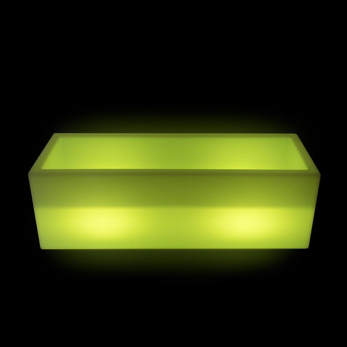 Macetero rectangular LED RGBW - 24W - Recargable - Mando a distancia - Barcelona Led-Mobiliario