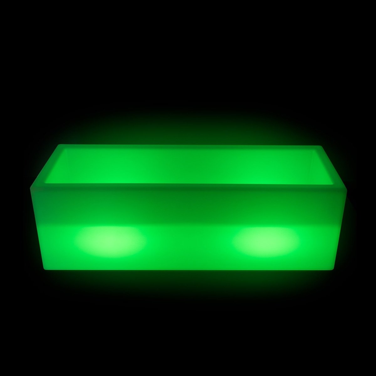 Macetero rectangular LED RGBW - 24W - Recargable - Mando a distancia - Barcelona Led-Mobiliario