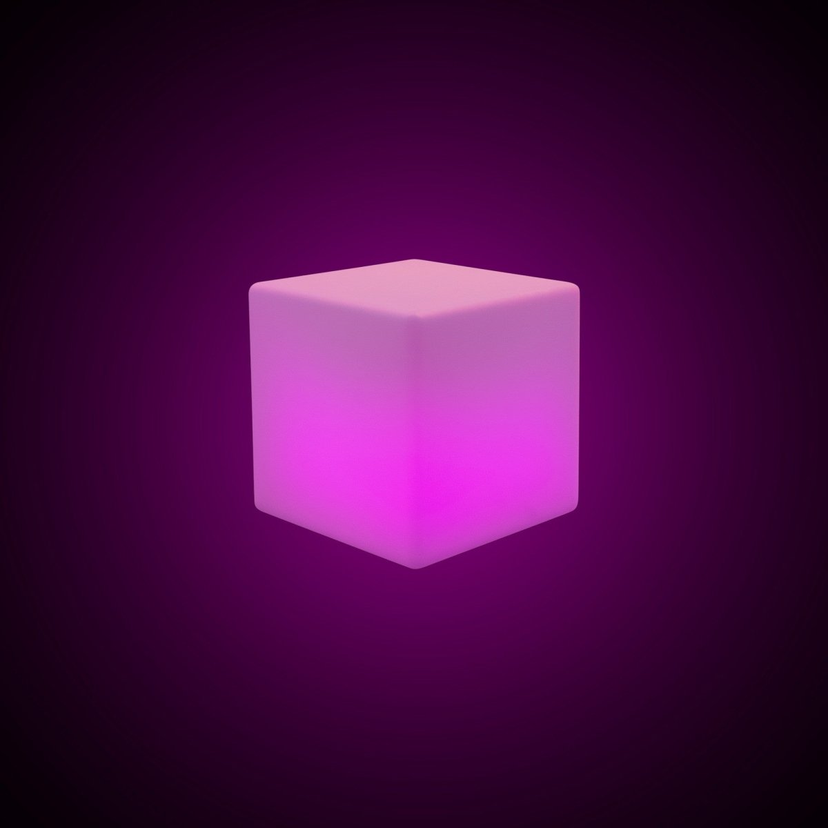 Cubo luminoso LED RGBW - 4W - Recargable - Barcelona Led-Mobiliario
