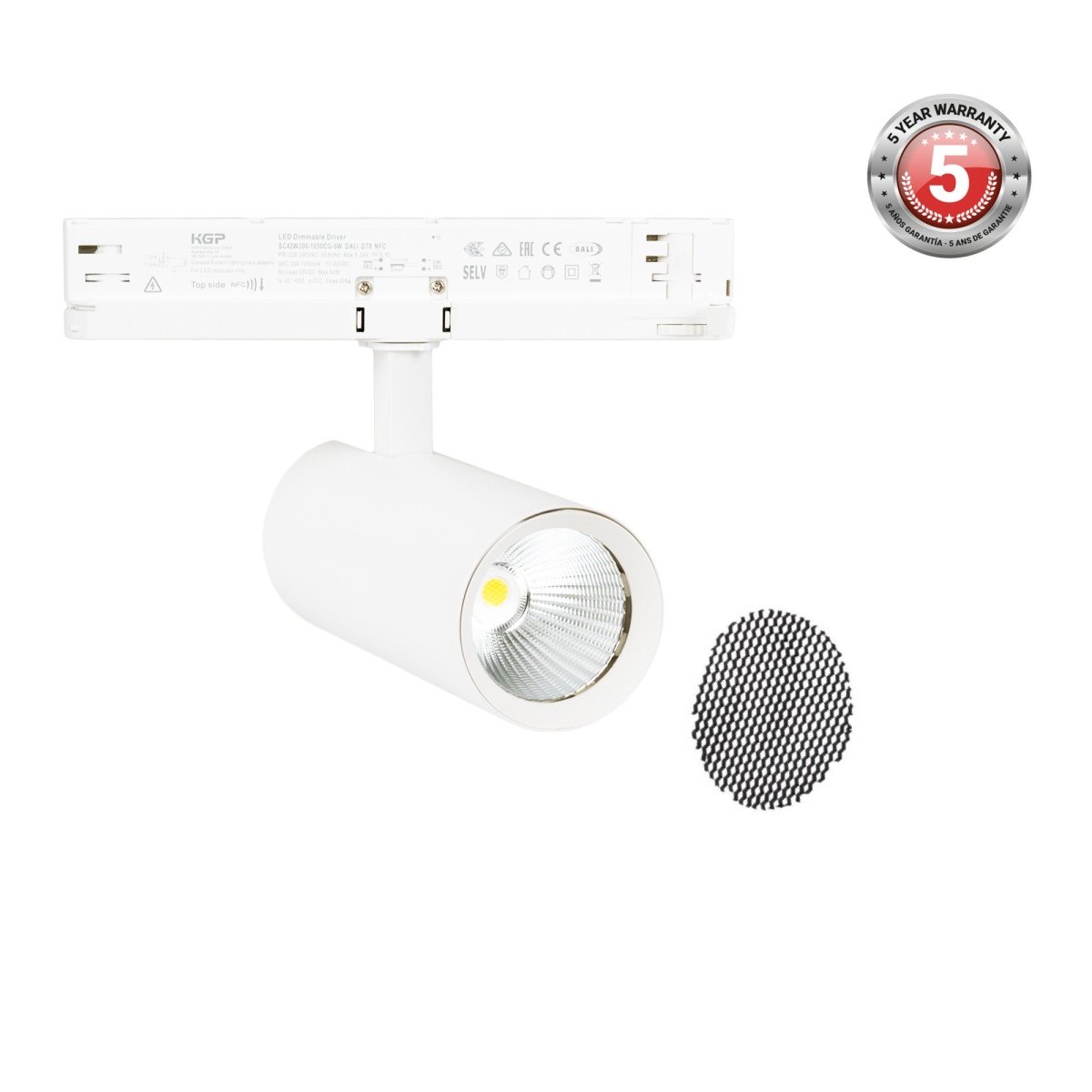 Proyector LED para carril trifásico 20W - DALI - CCT - CRI90 - Chip OSRAM - Barcelona Led-