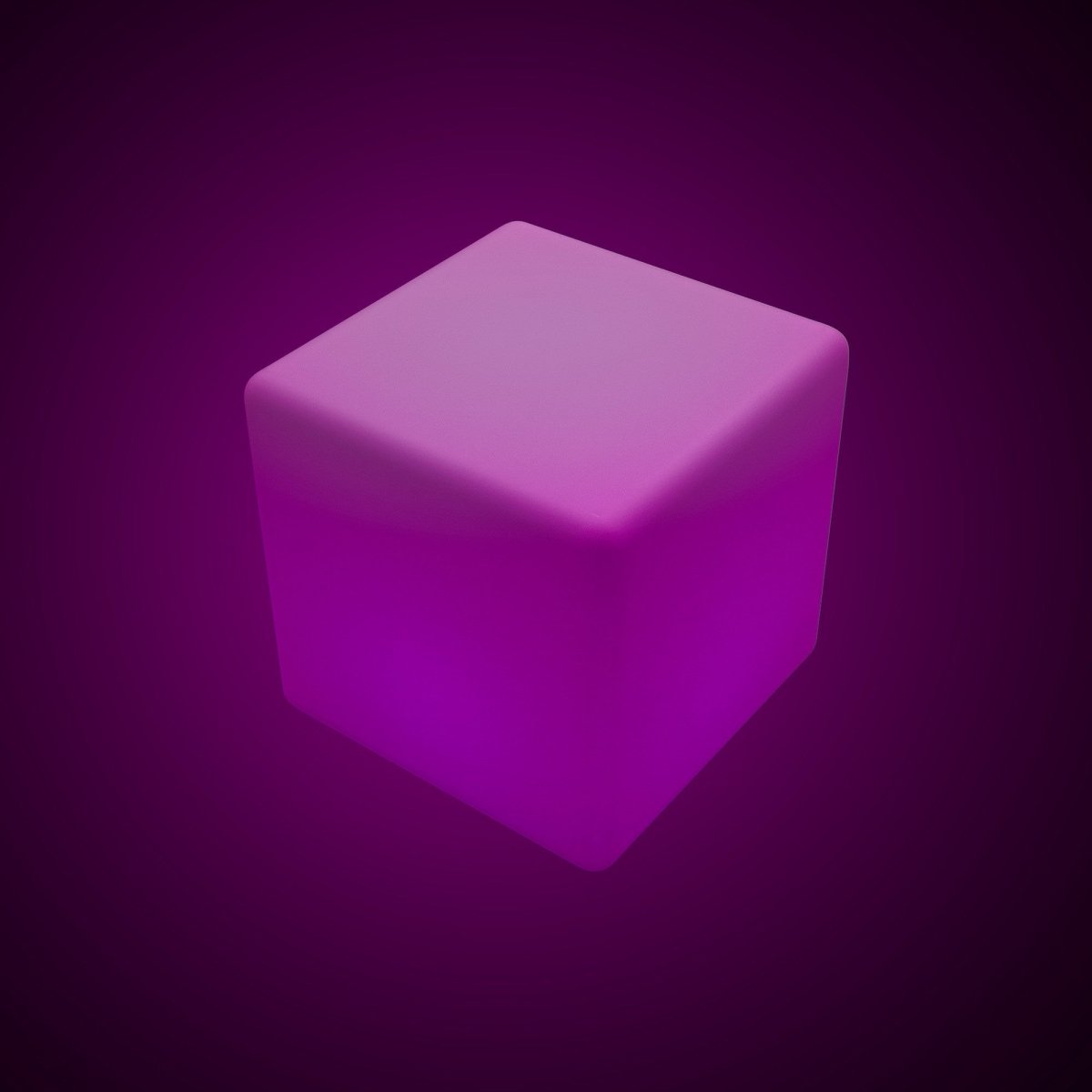 Cubo luminoso LED RGBW - 6W - Recargable - Barcelona Led-Mobiliario