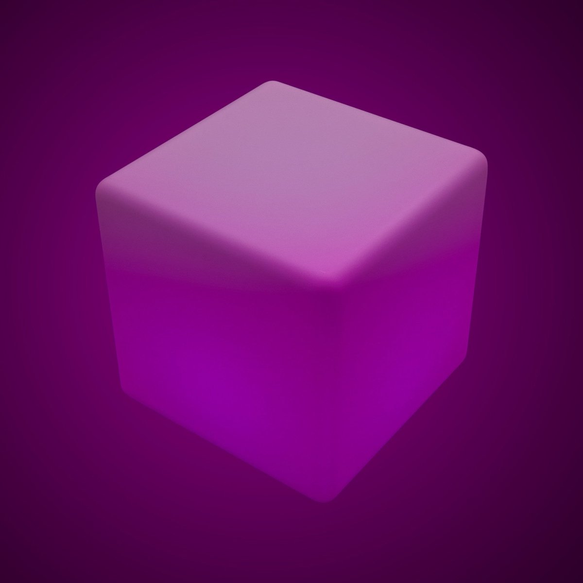 Cubo luminoso LED RGBW - 12W - Recargable - Barcelona Led-Mobiliario