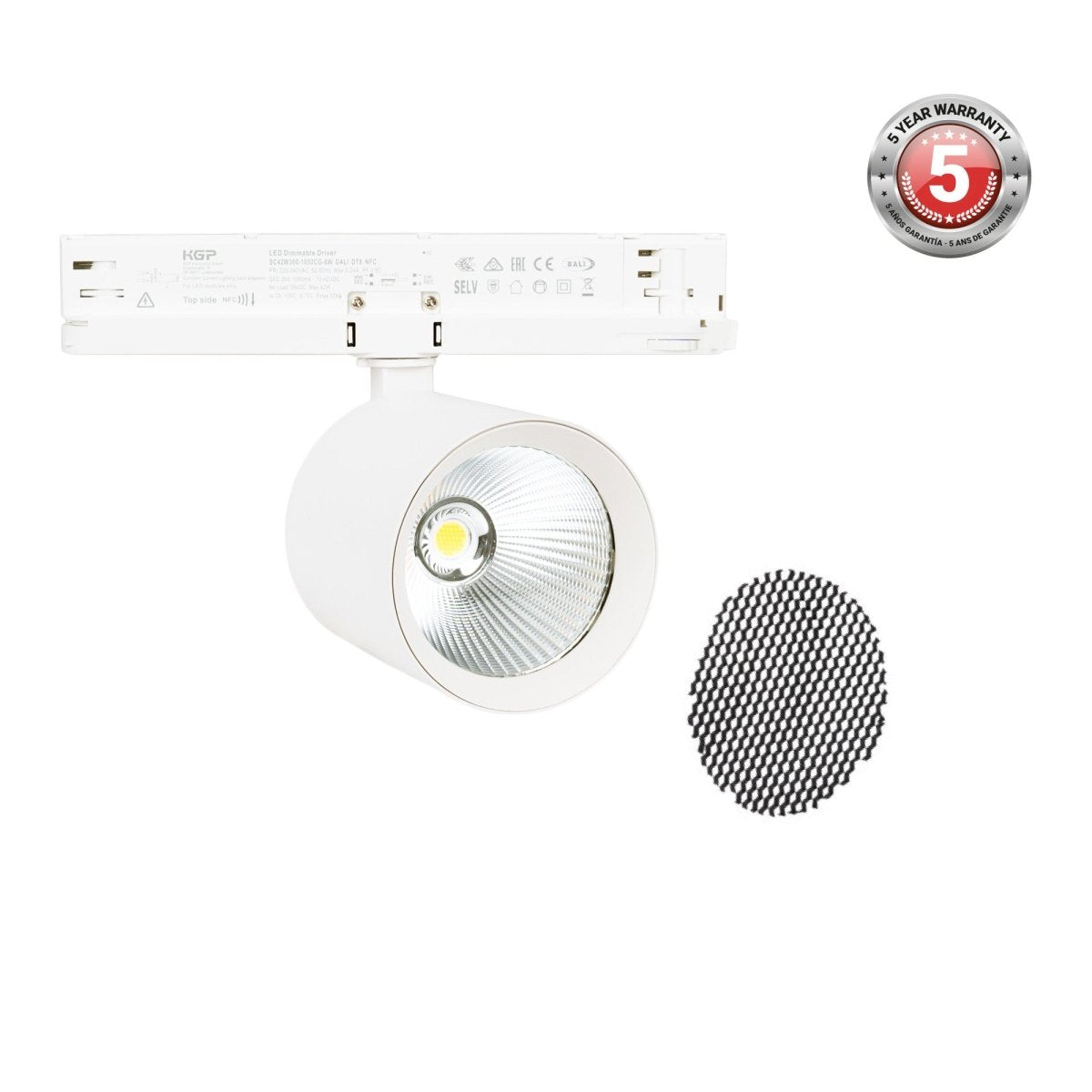 Proyector LED para carril trifásico 36W - DALI - CCT - CRI90 - Chip OSRAM - Barcelona Led-