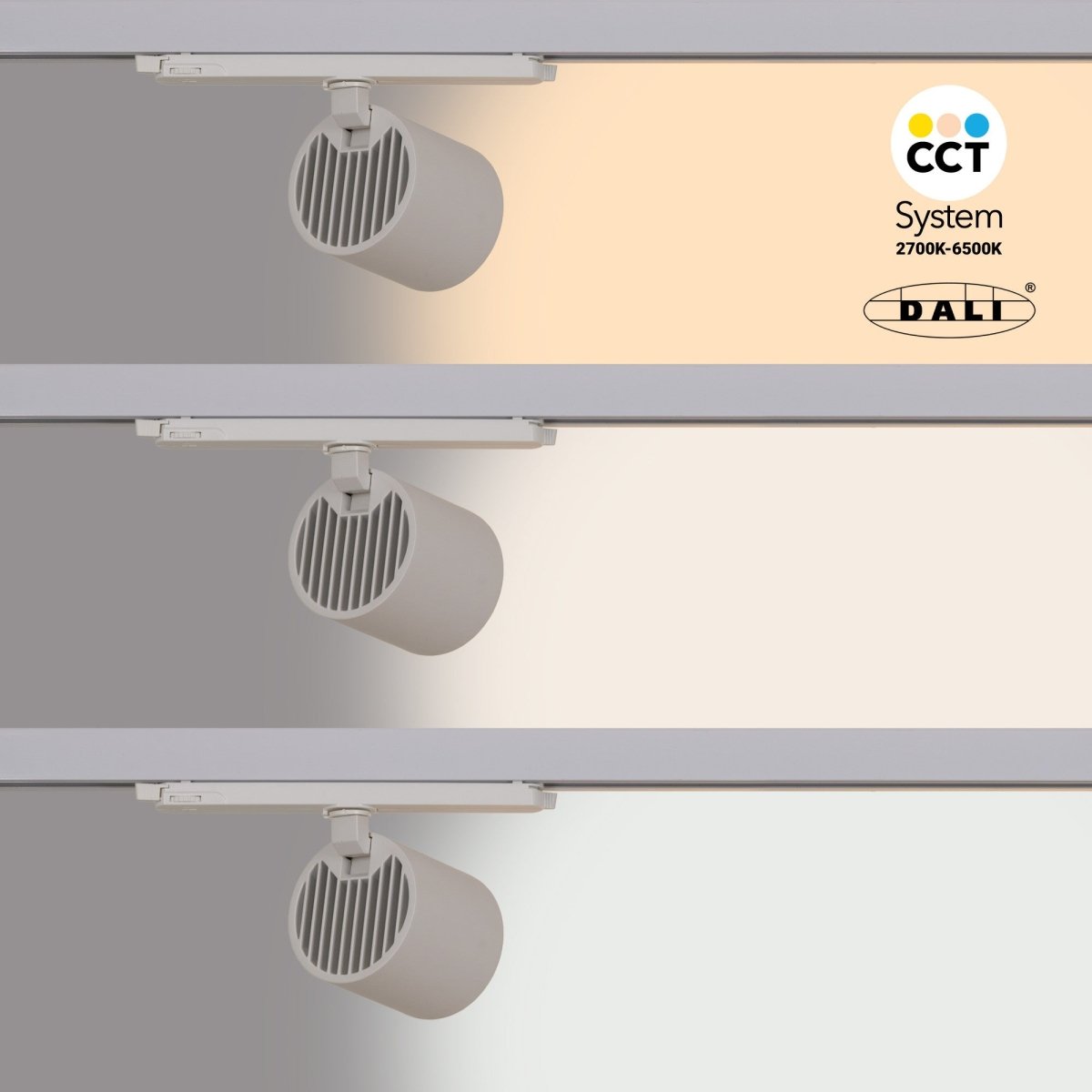Proyector LED para carril trifásico 36W - DALI - CCT - CRI90 - Chip OSRAM - Barcelona Led-