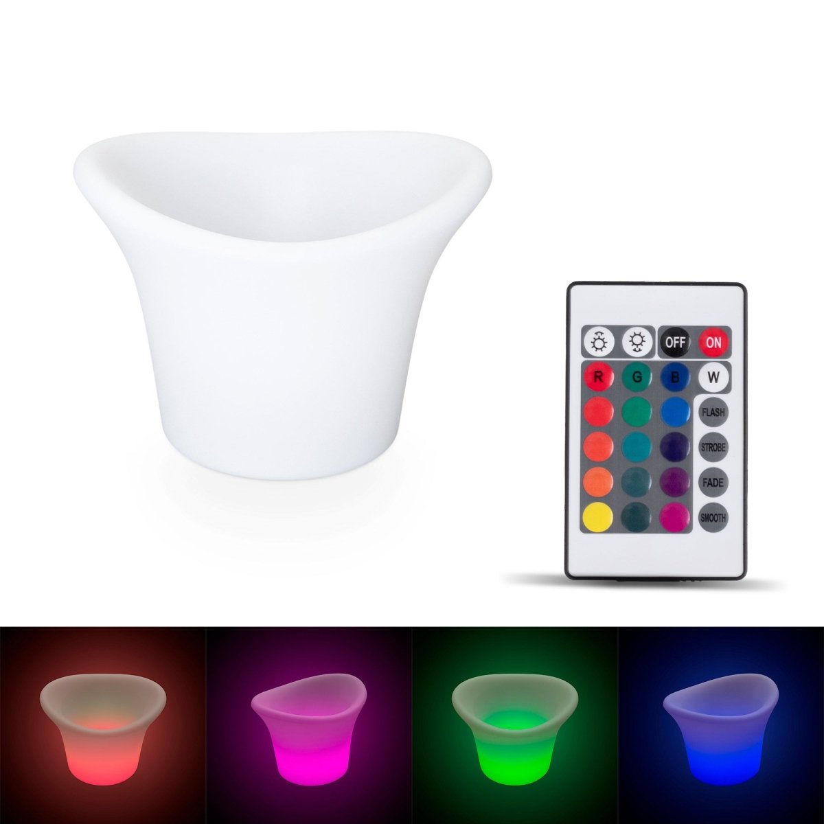 Cubitera LED RGBW - 6W - Ø 38 cm - Recargable - Barcelona Led-Mobiliario