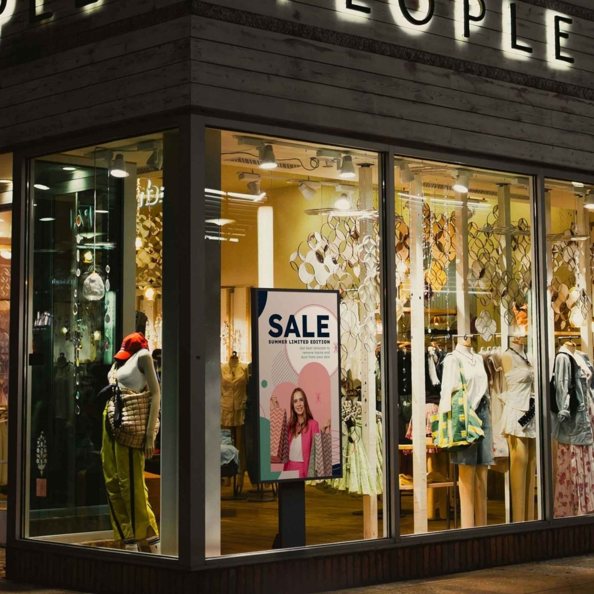 Display LCD FULL HD 55" para Escaparates - Alto Brillo 2500 NITS - Android 9 - Barcelona Led-Signage