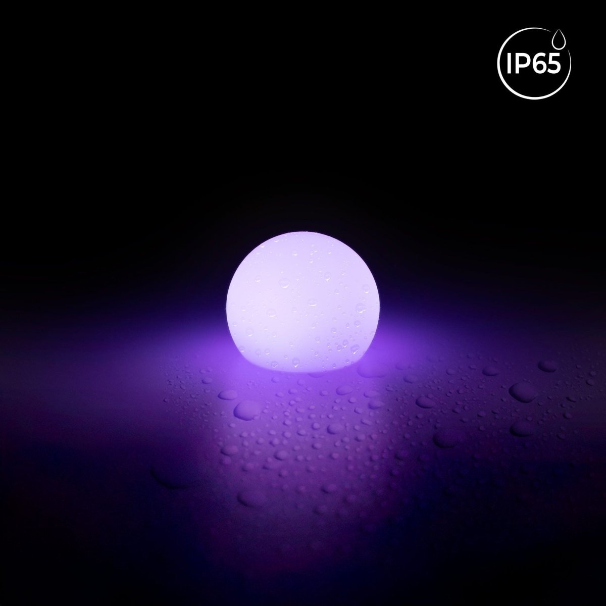 Lámpara de mesa o suelo esfera exterior - RGBW - 1W - Ø12cm - Recargable - Barcelona Led-