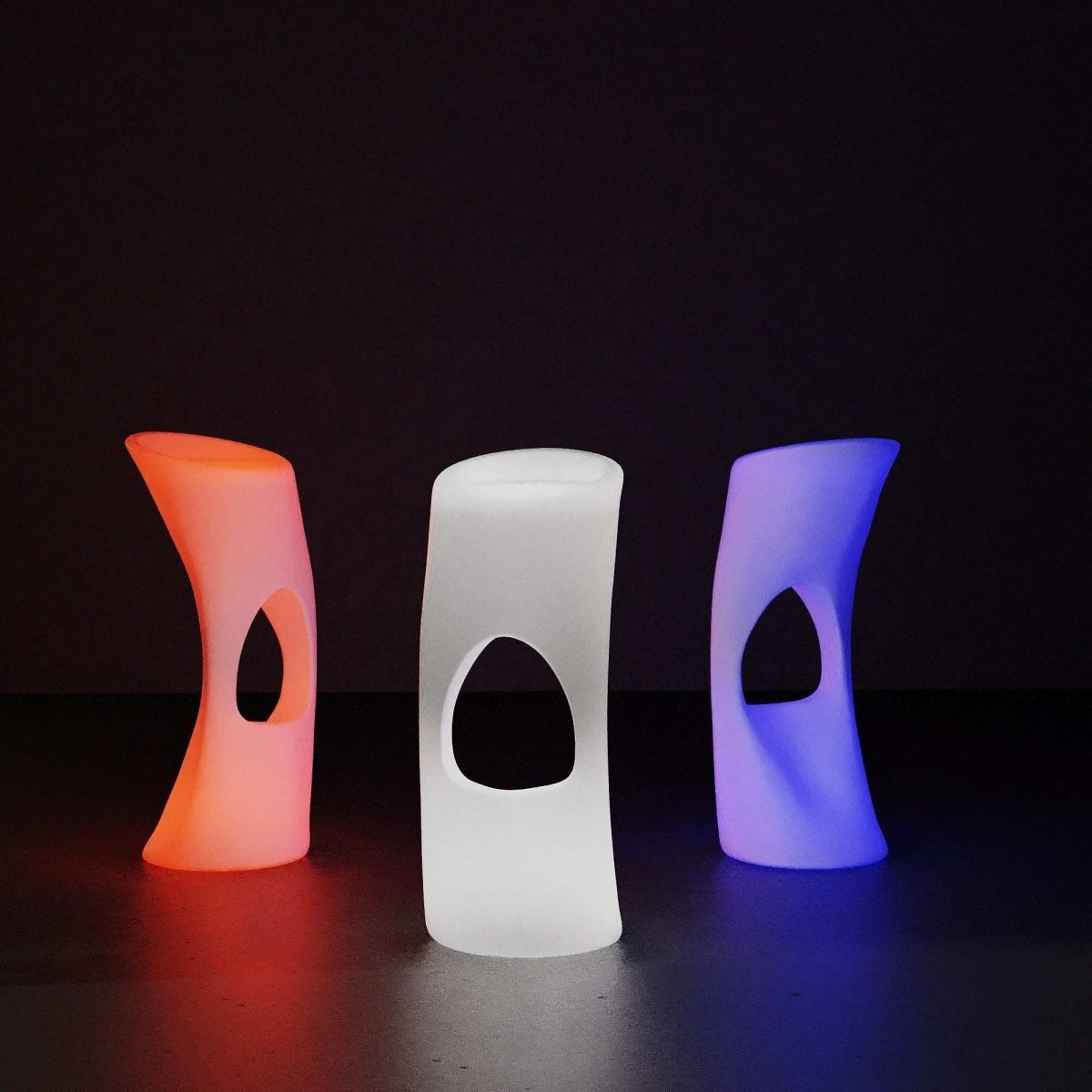 Asiento luminoso LED RGBW - 12W - Recargable - Barcelona Led-Mobiliario