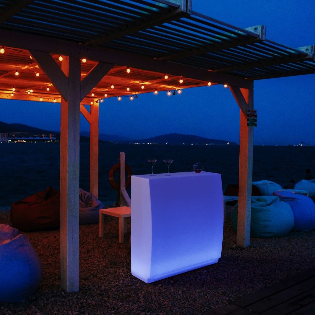 Barra de bar LED RGBW - 64W - Recargable - Barcelona Led-Mobiliario