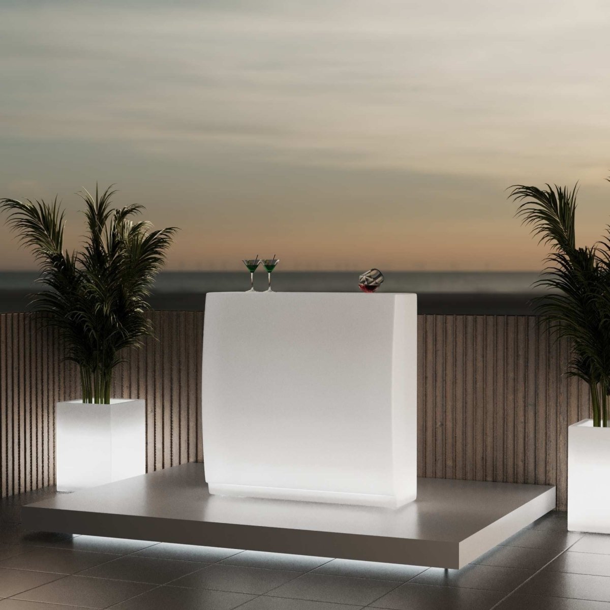 Barra de bar LED RGBW - 64W - Recargable - Barcelona Led-Mobiliario