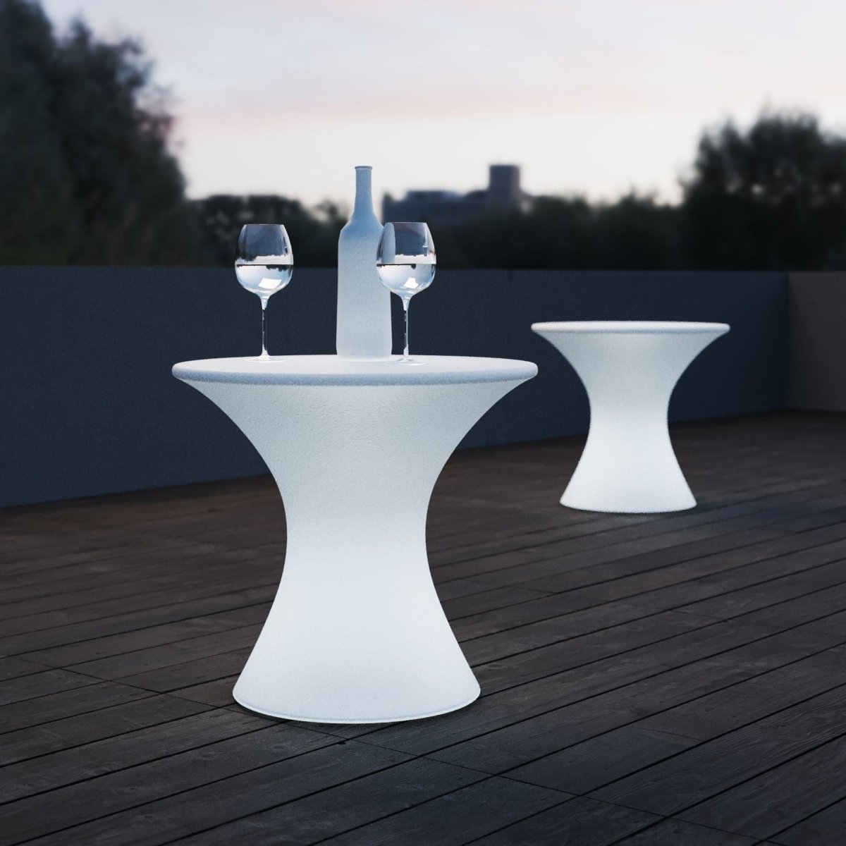 Mesa luminosa LED RGBW - 58 x Ø60 cm - 12W - Recargable - Barcelona Led-Mobiliario