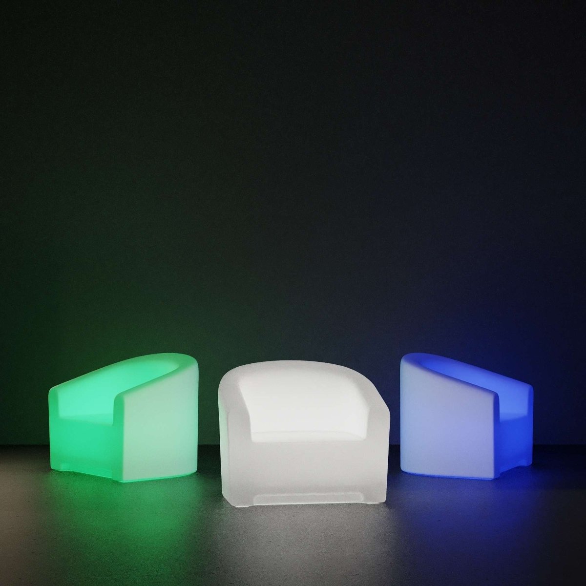 Sillón luminoso LED RGBW - 16W - Recargable - Barcelona Led-Mobiliario