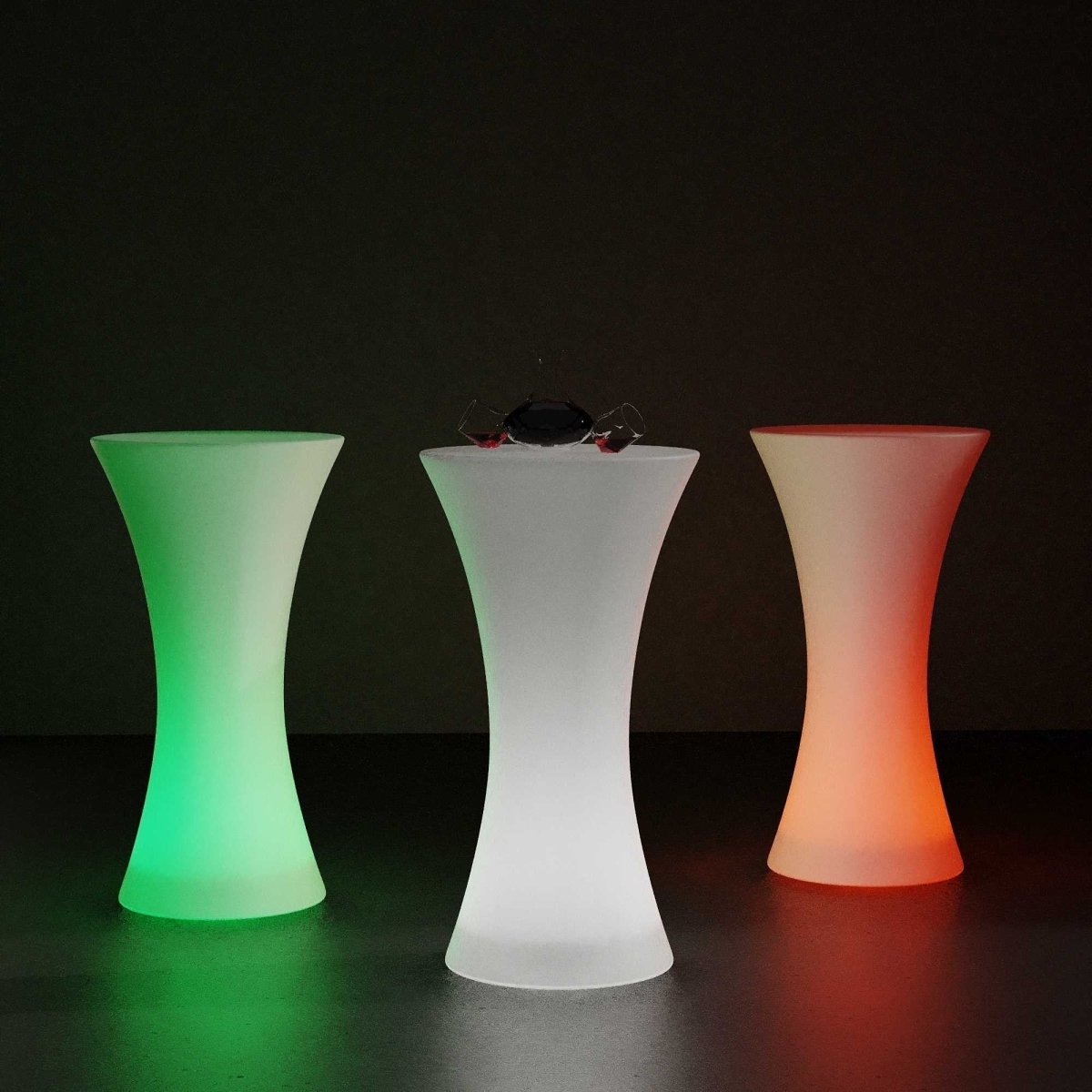 Mesa luminosa LED RGBW - 110 x Ø60 cm - 32W - Recargable - Barcelona Led-Mobiliario