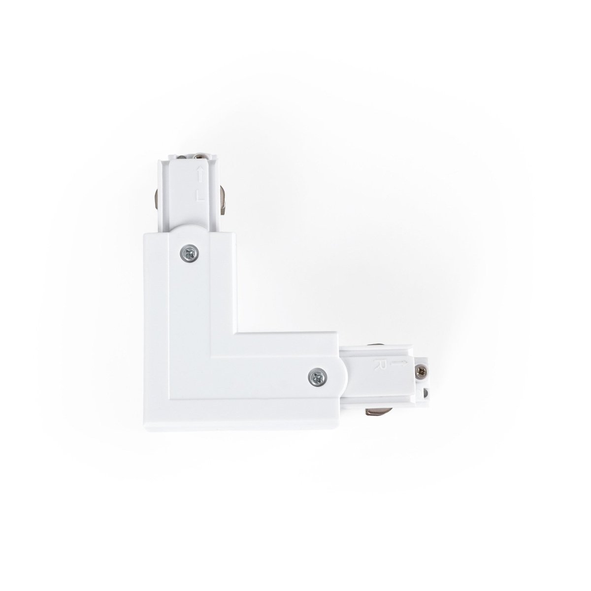 Unión rígida en L para carril trifásico superficie - GEN2 - IZQUIERDA - Barcelona Led-Accesorios