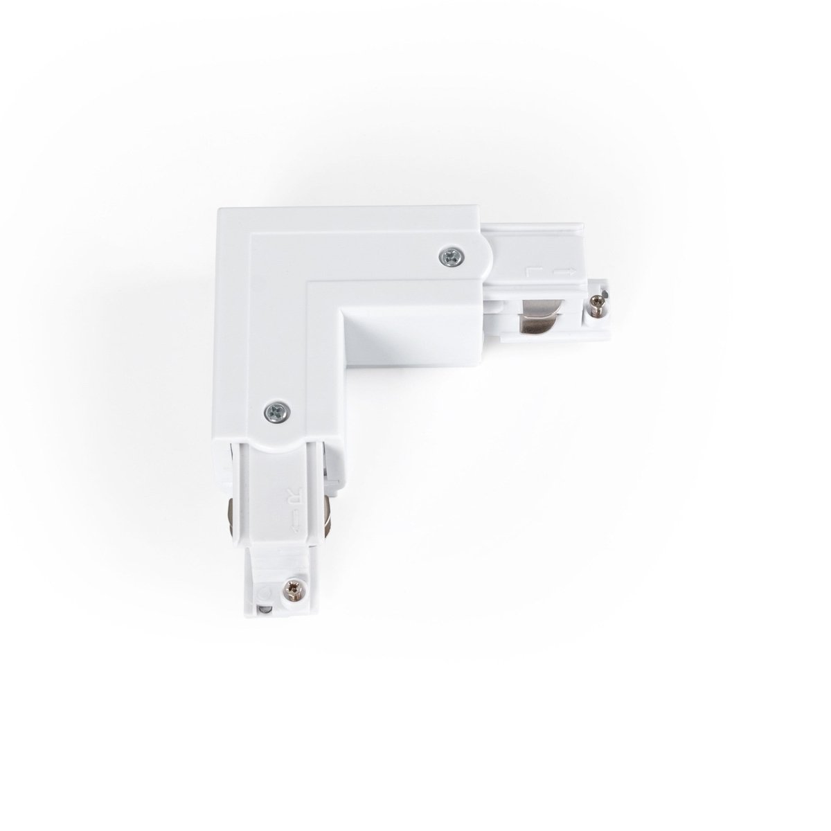 Unión rígida en L para carril trifásico superficie - GEN2 - IZQUIERDA - Barcelona Led-Accesorios