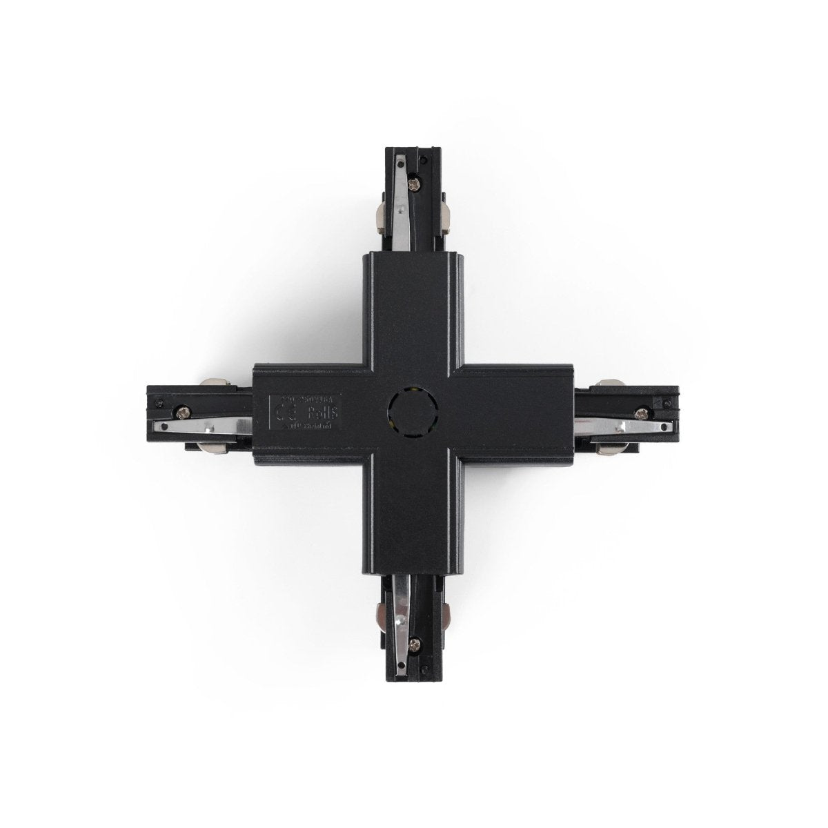 Unión rígida en X para carril trifásico de superficie - GEN2 - Barcelona Led-Accesorios
