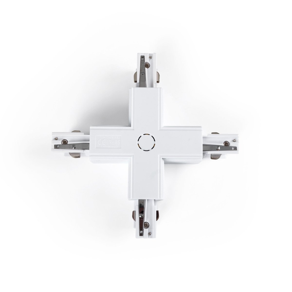 Unión rígida en X para carril trifásico de superficie - GEN2 - Barcelona Led-Accesorios
