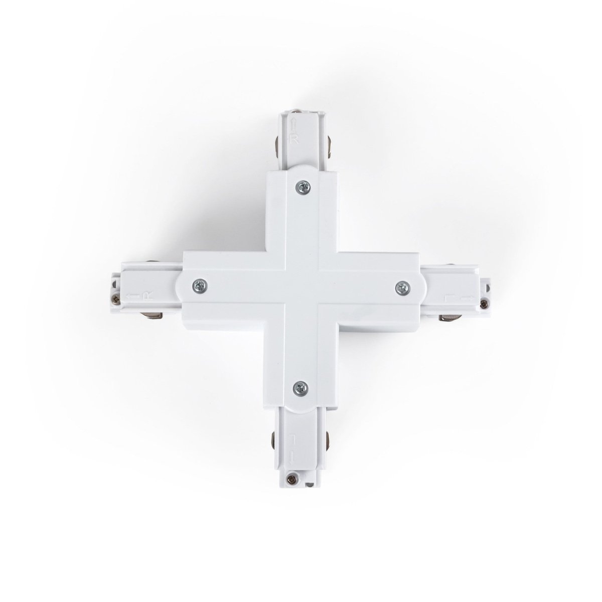 Unión rígida en X para carril trifásico de superficie - GEN2 - Barcelona Led-Accesorios
