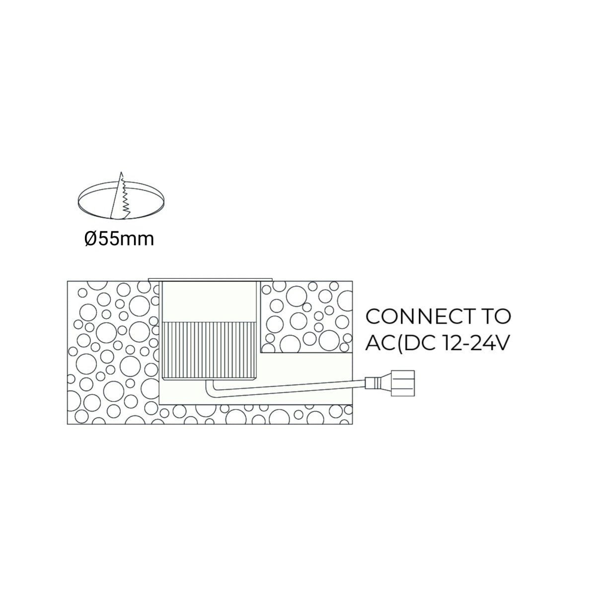 Foco LED empotrable en suelo - RGB - 12W - IP67 - 12VDC - Barcelona Led-