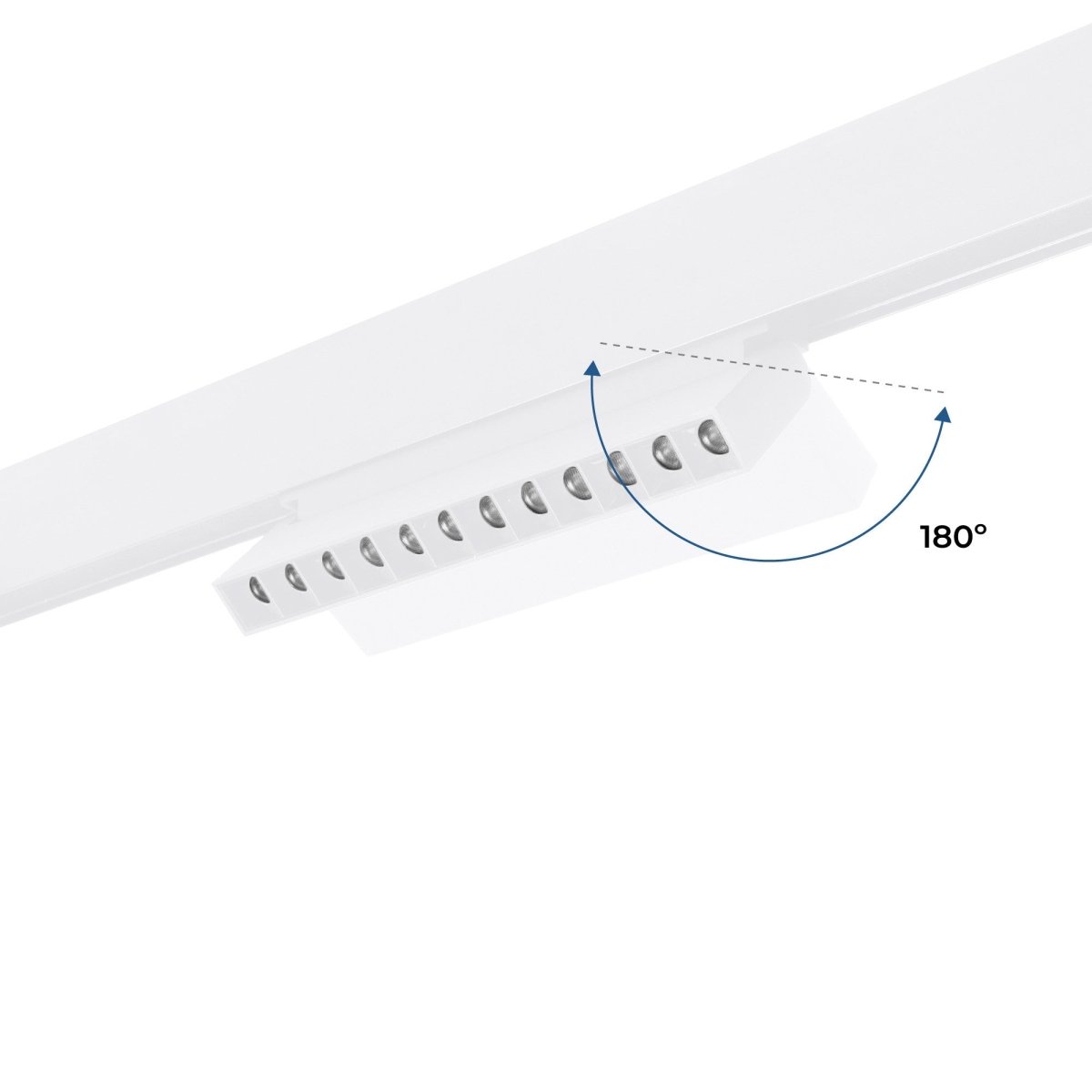 Foco lineal orientable para carril magnético 48V CCT - 12W - DALI regulable - UGR18 - Barcelona Led-