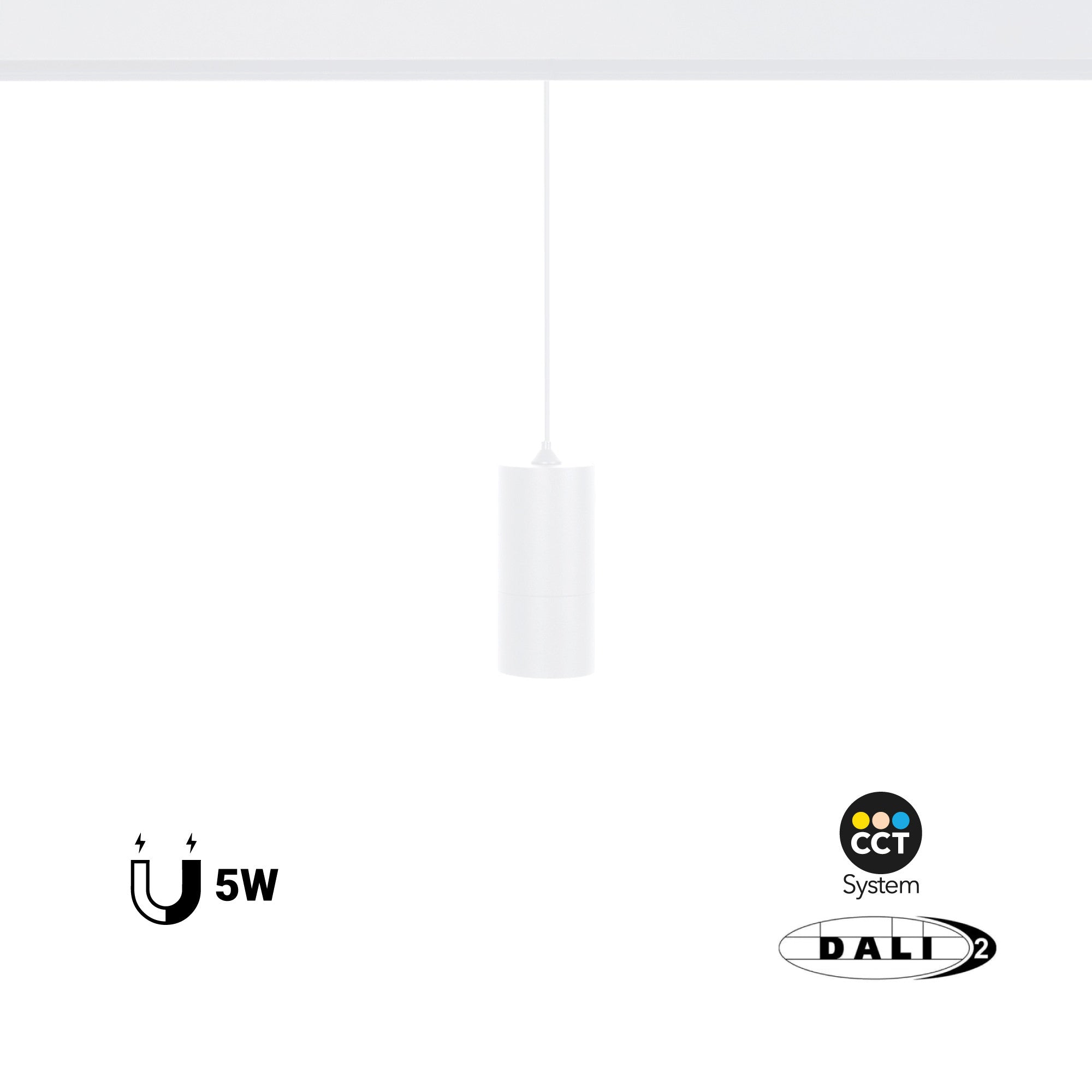 Foco de suspensión LED para carril magnético 48V - 5W - DALI-2 regulable (26)