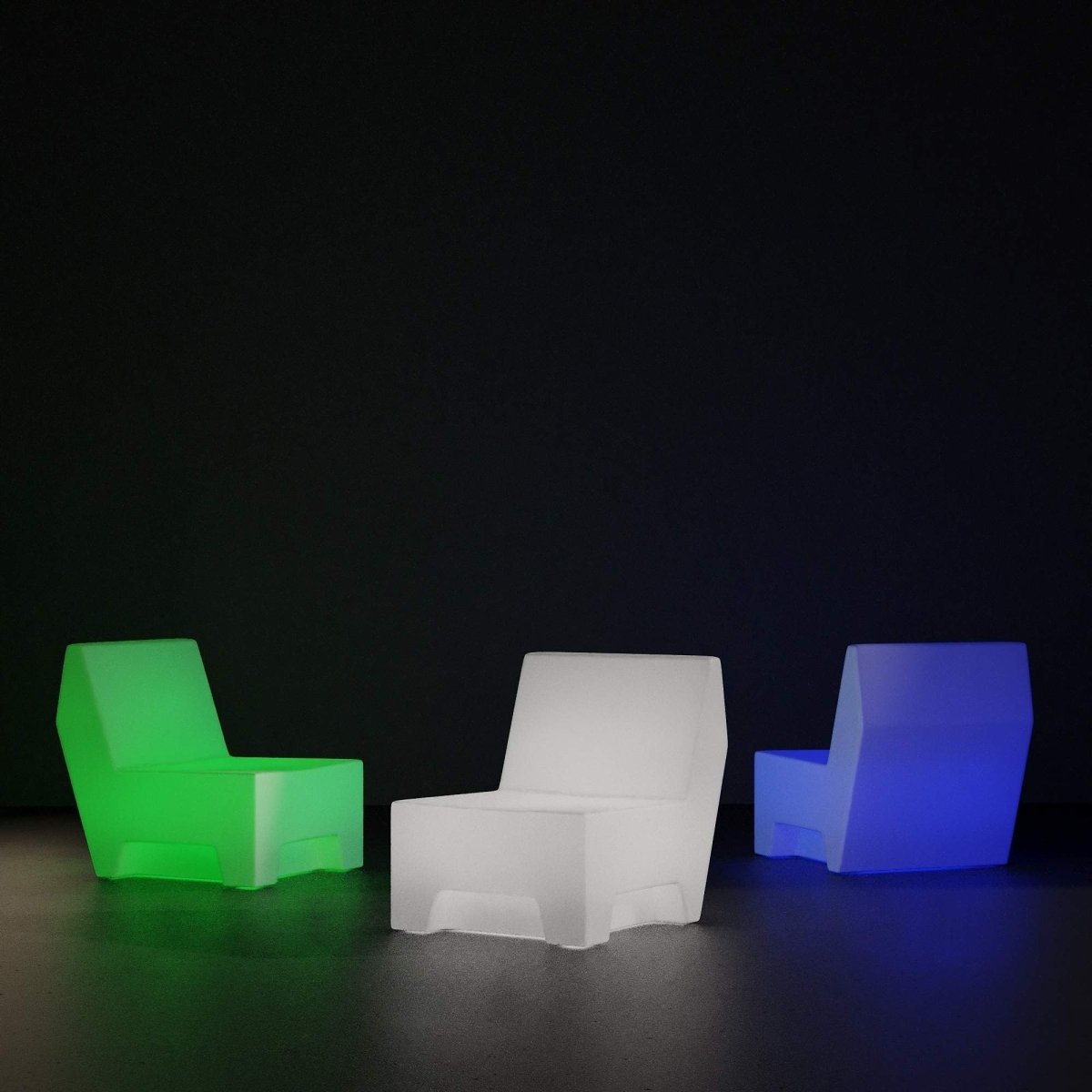 Asiento luminoso LED RGBW - XL - 16W - Recargable - Barcelona Led-Mobiliario