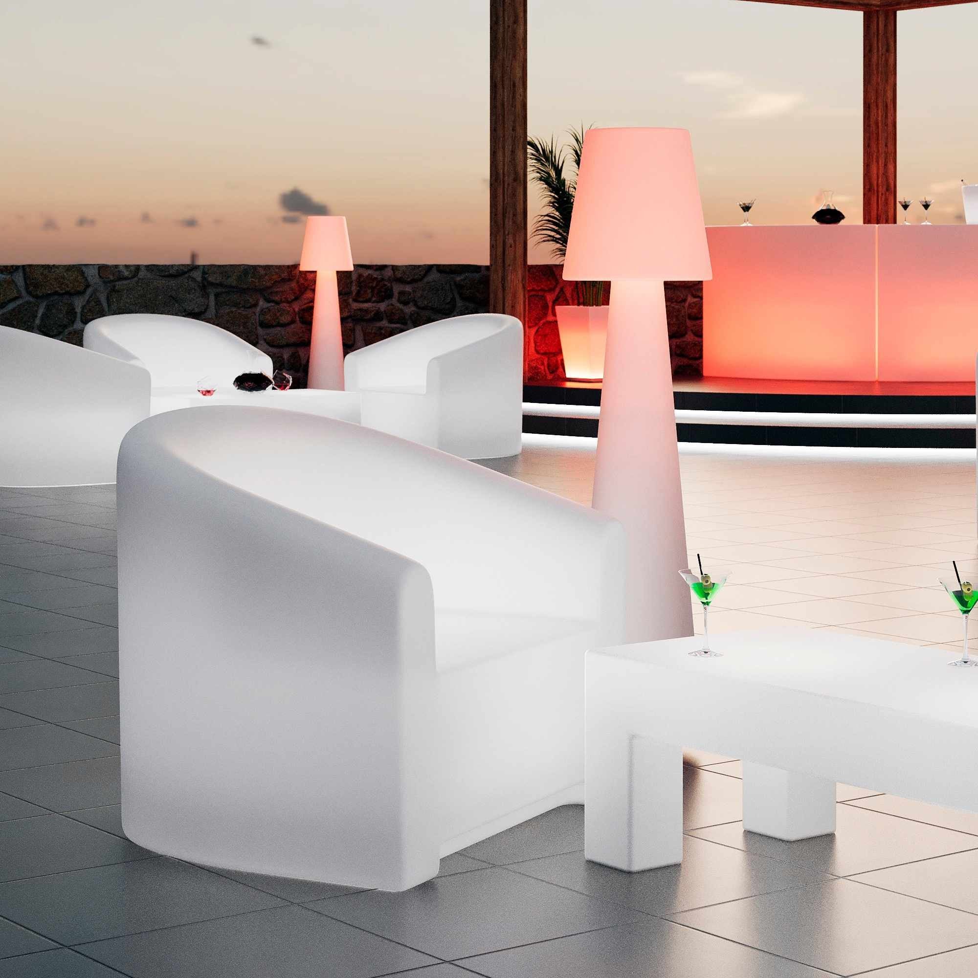 Lámpara de pie LED RGBW - XL - Recargable - 150 cm (1)