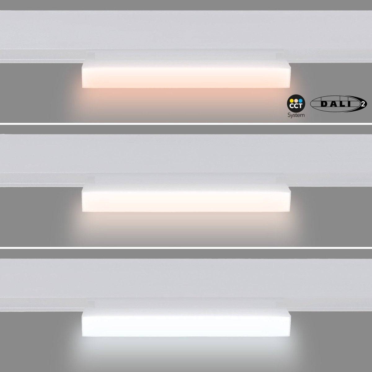 Foco lineal opal orientable carril magnético 48V CCT - 12W - Regulación DALI-2 - Barcelona Led-