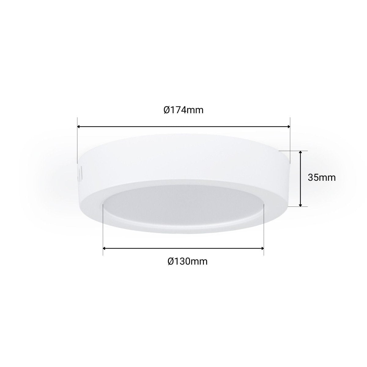 Plafón LED redondo de superficie - 12W - Alta Eficiencia - Barcelona Led-