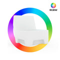 Assento luminoso LED RGBW - XL - 16W - Recarregável 2