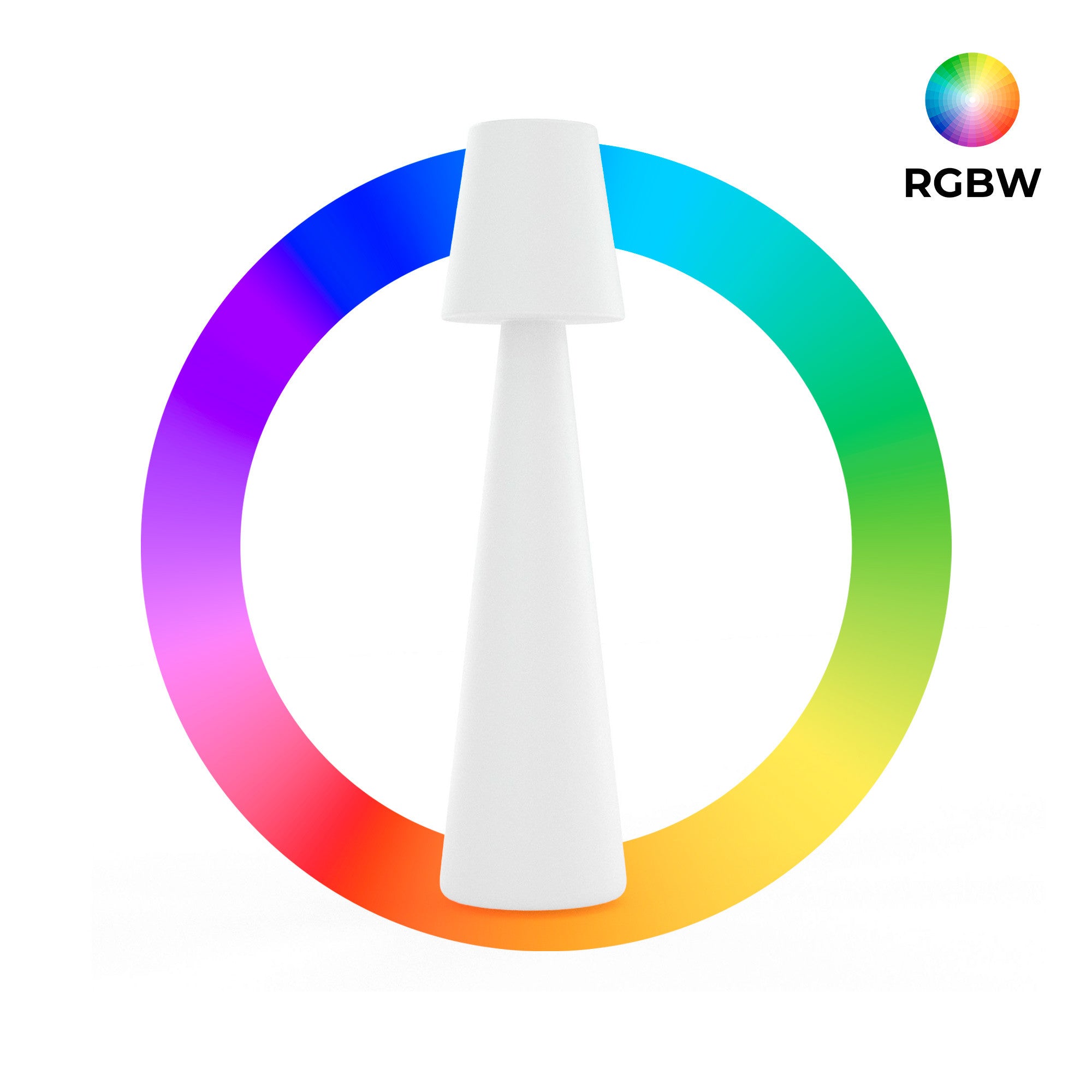 Lámpara de pie LED RGBW - 64W - Recargable - 120 cm