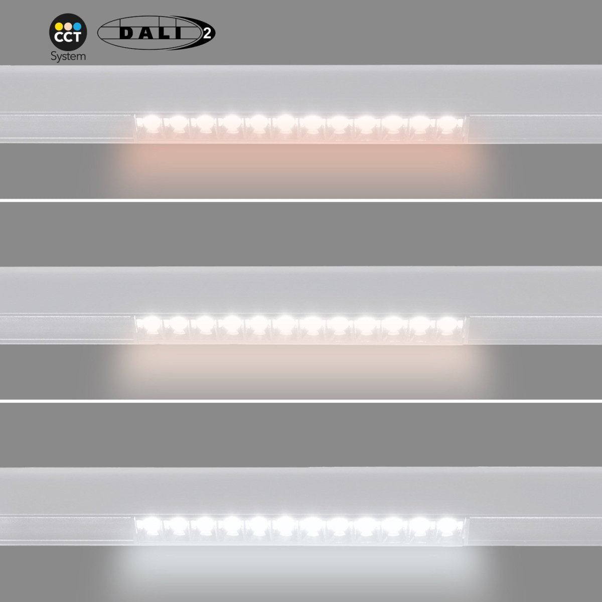 Foco lineal para carril magnético 48V CCT - 12W - DALI-2 regulable - UGR18 - Barcelona Led-
