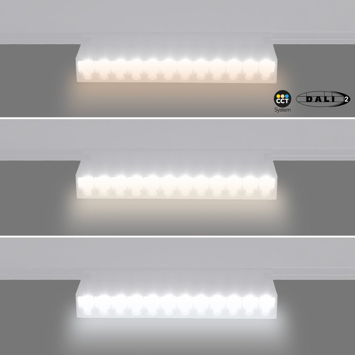 Foco lineal orientable para carril magnético 48V CCT - 12W - DALI regulable - UGR18 - Barcelona Led-