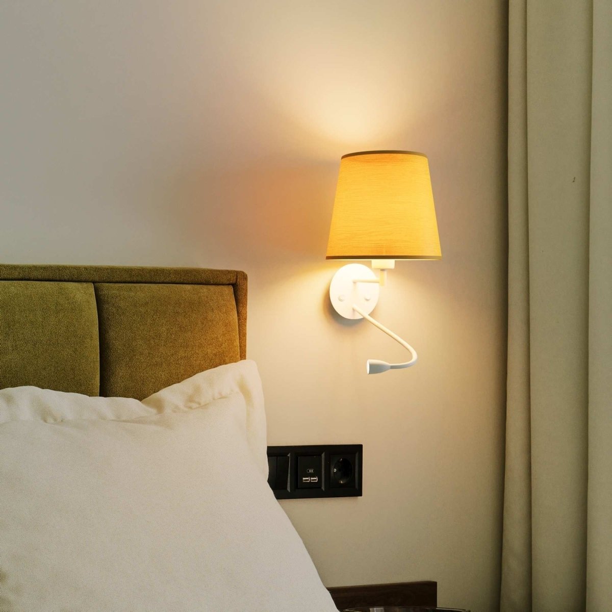 Aplique de pared para lectura "MAR" - E27 + Foco LED flexible - Barcelona Led-Decoración