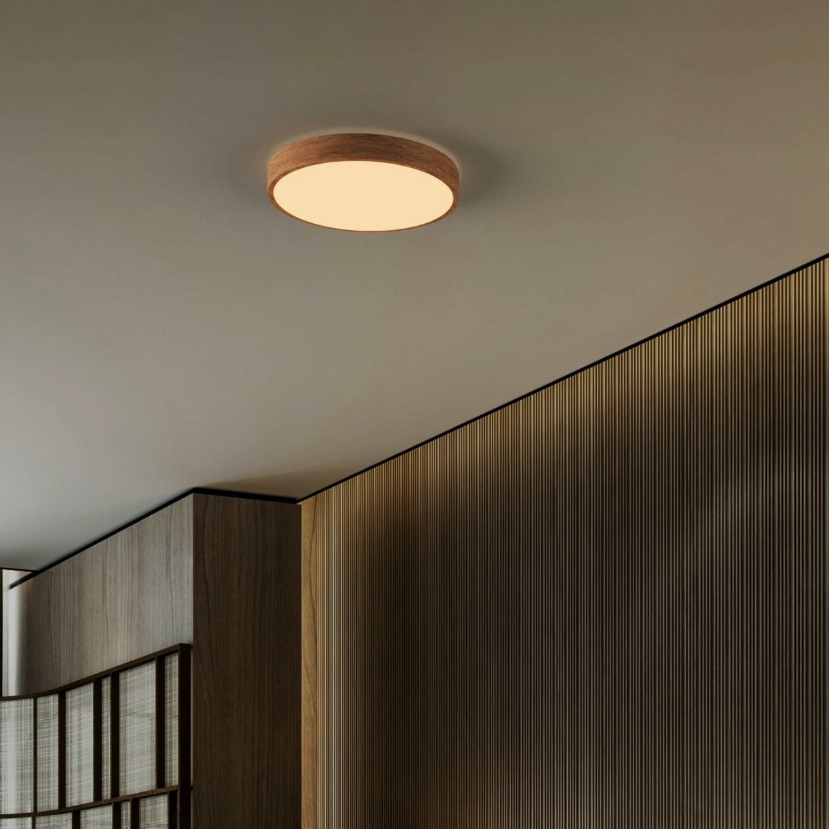 Plafón de techo LED CCT - 24W - Color madera - Ø40cm - Barcelona Led-
