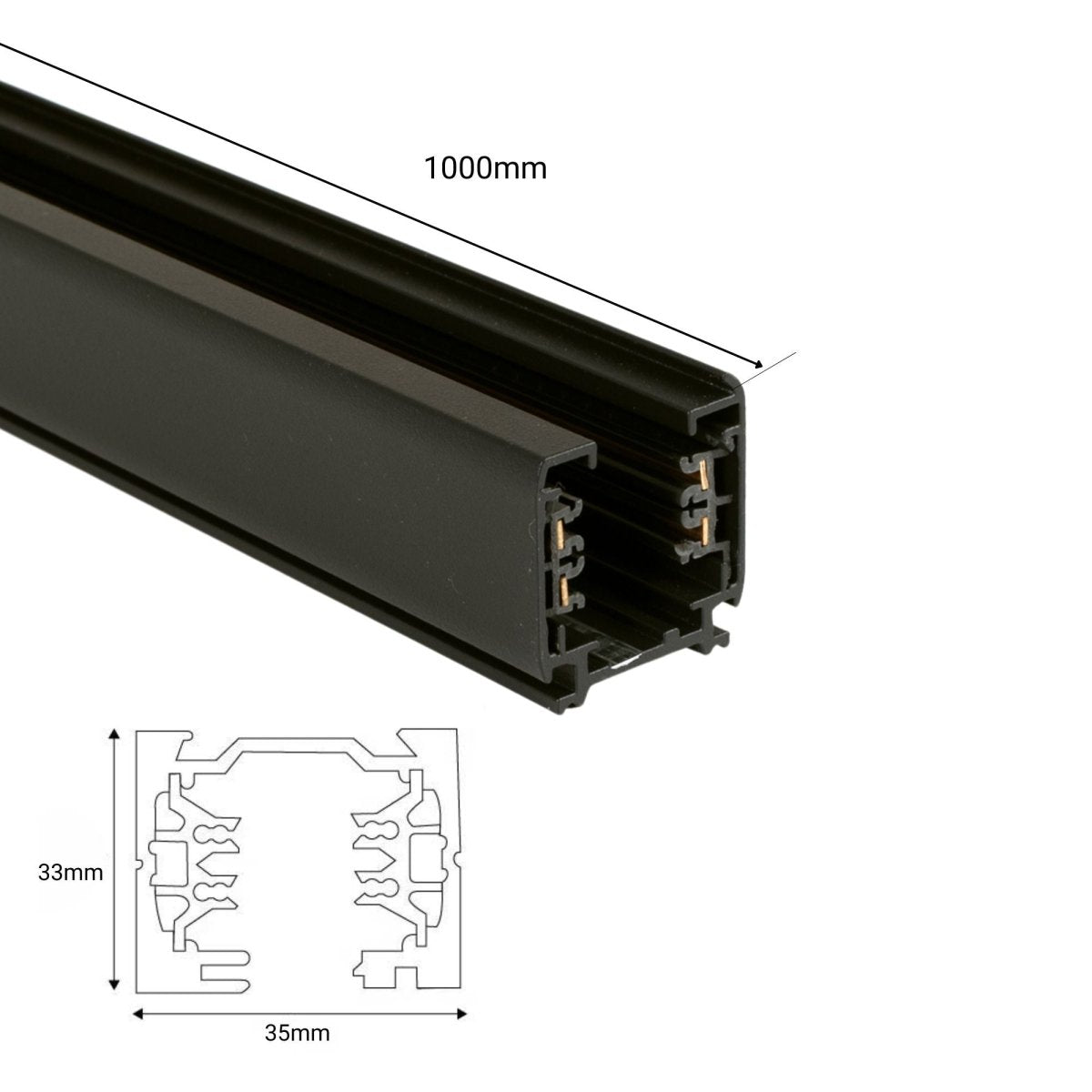Carril trifásico de superficie - GEN2 - 1 metro - Barcelona Led-