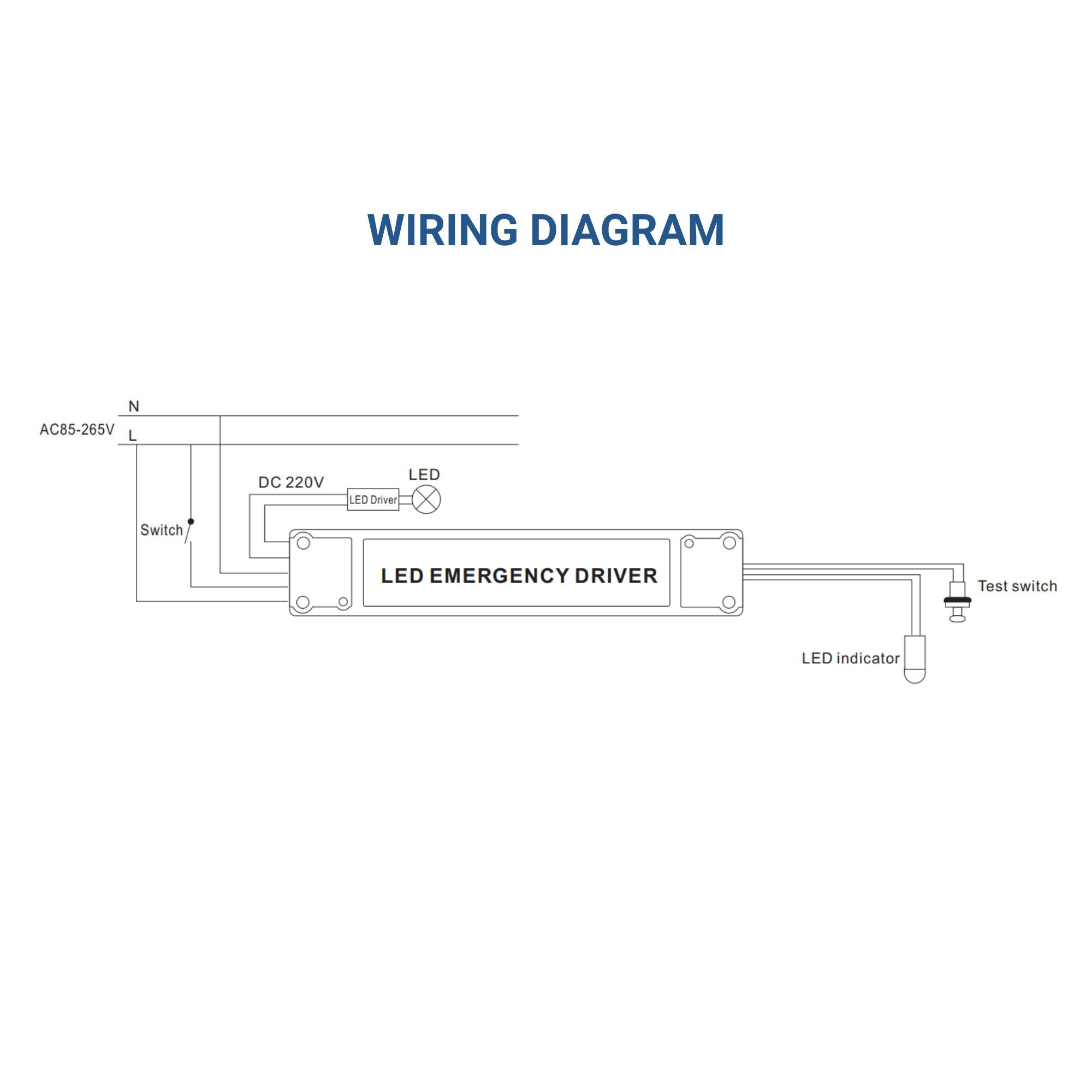 Driver LED para emergencia - Salida 3-20W - 2h autonomía - Luz 3-20W (2)
