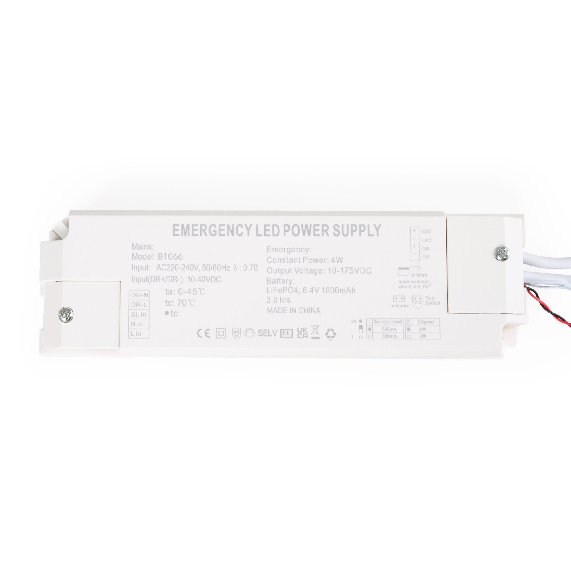 Driver LED para emergencia - Salida 3,3/4,5W - 3h autonomía - Luz 3-80W (8)