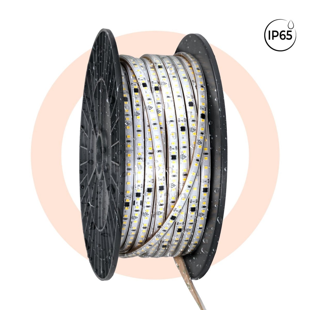 Tira LED 220V AC - Monocolor - 8W/m - 10mm - IP65 - 50 metros - 120ch/m - Barcelona Led-