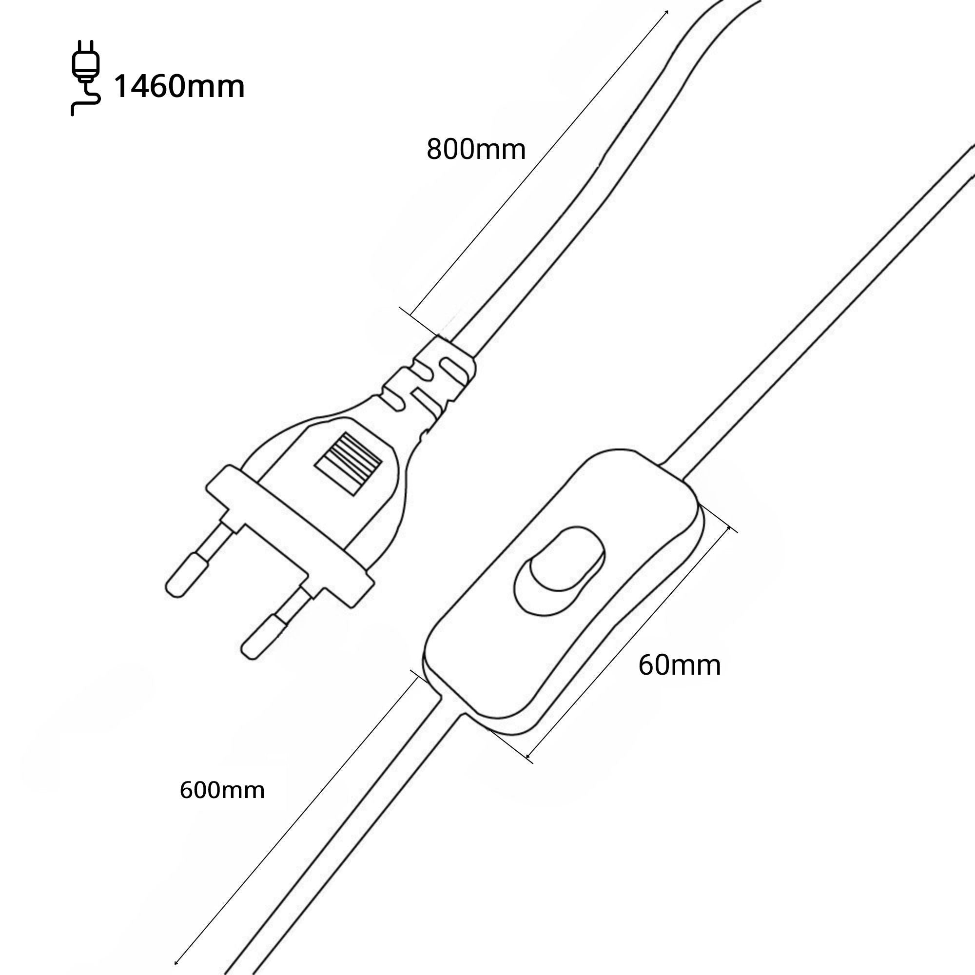 Aplique de pared orientable "PETTI" con cable y enchufe - E27 (2)
