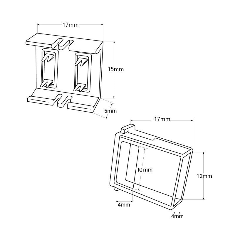 Conector recto para tira LED IP65 monocolor SMD 2835 - 10mm - 90º (2)