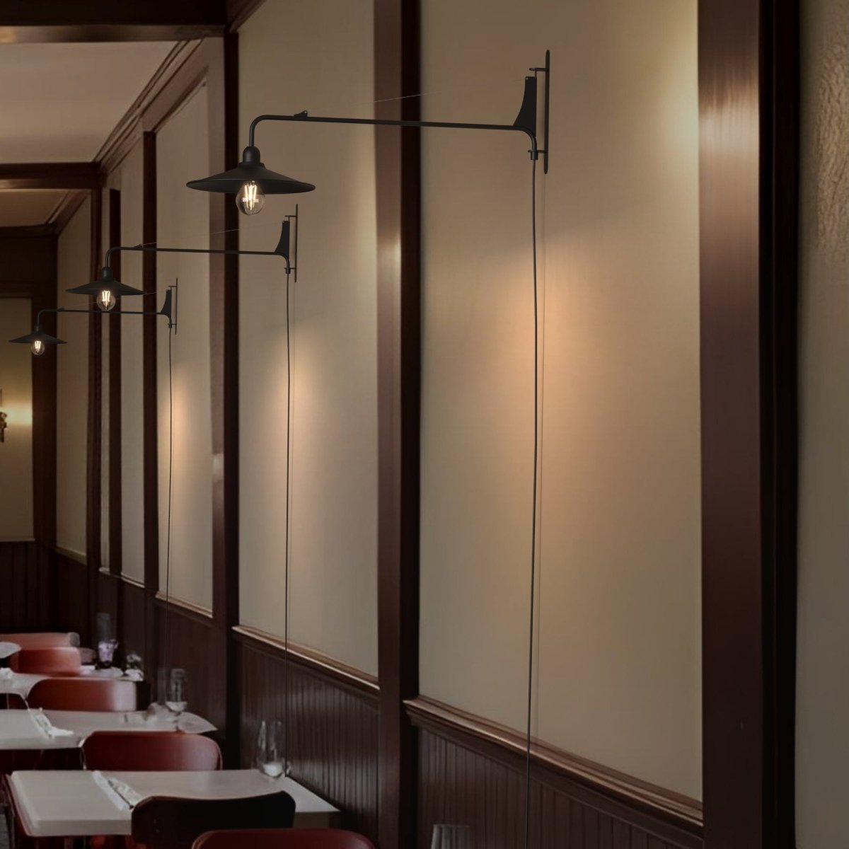 Aplique de pared orientable "PETTI" con cable y enchufe - E27 - Barcelona Led-Decoración