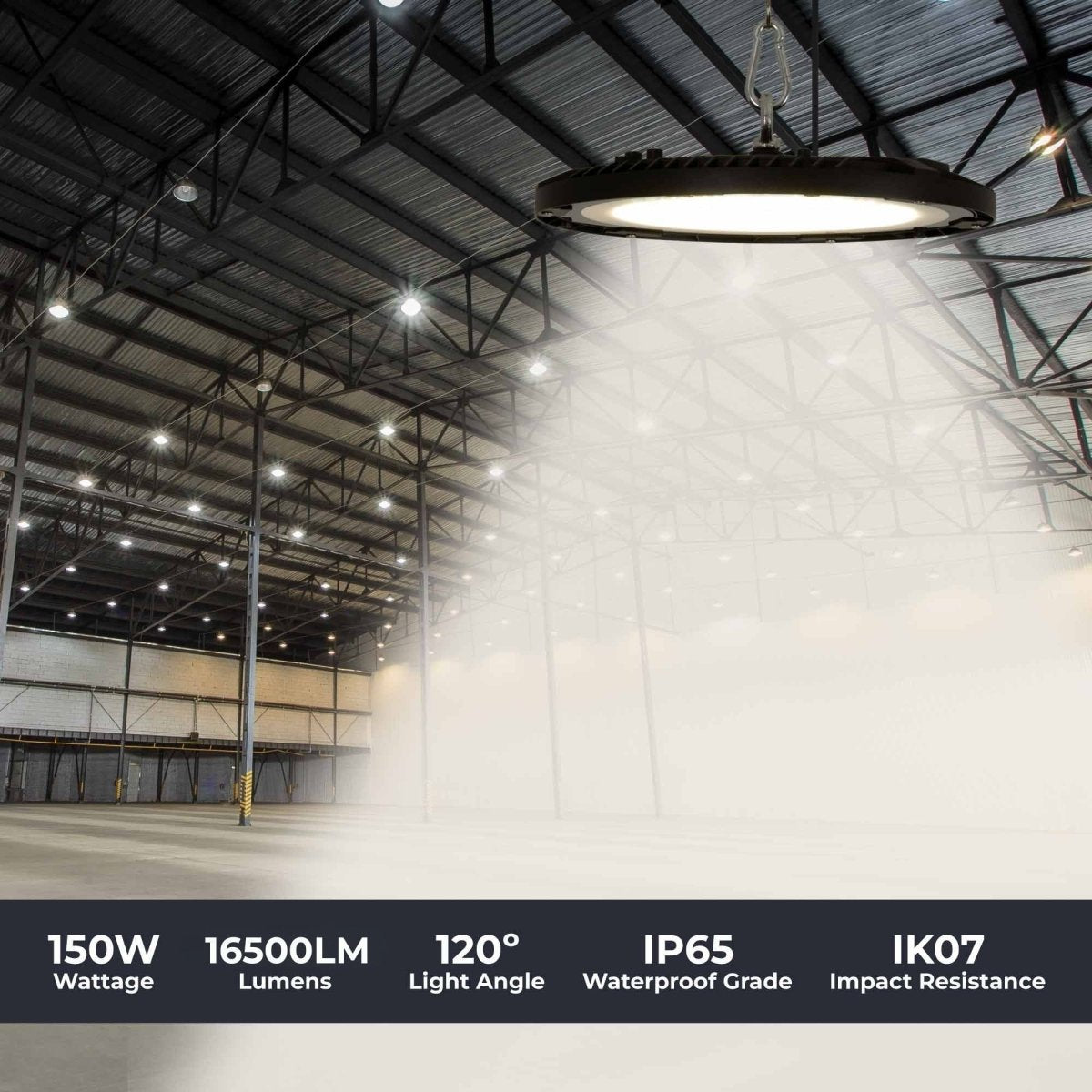 Campana LED industrial - 150W - IP65 - 110lm/W - 5 años de garantía - Barcelona Led-
