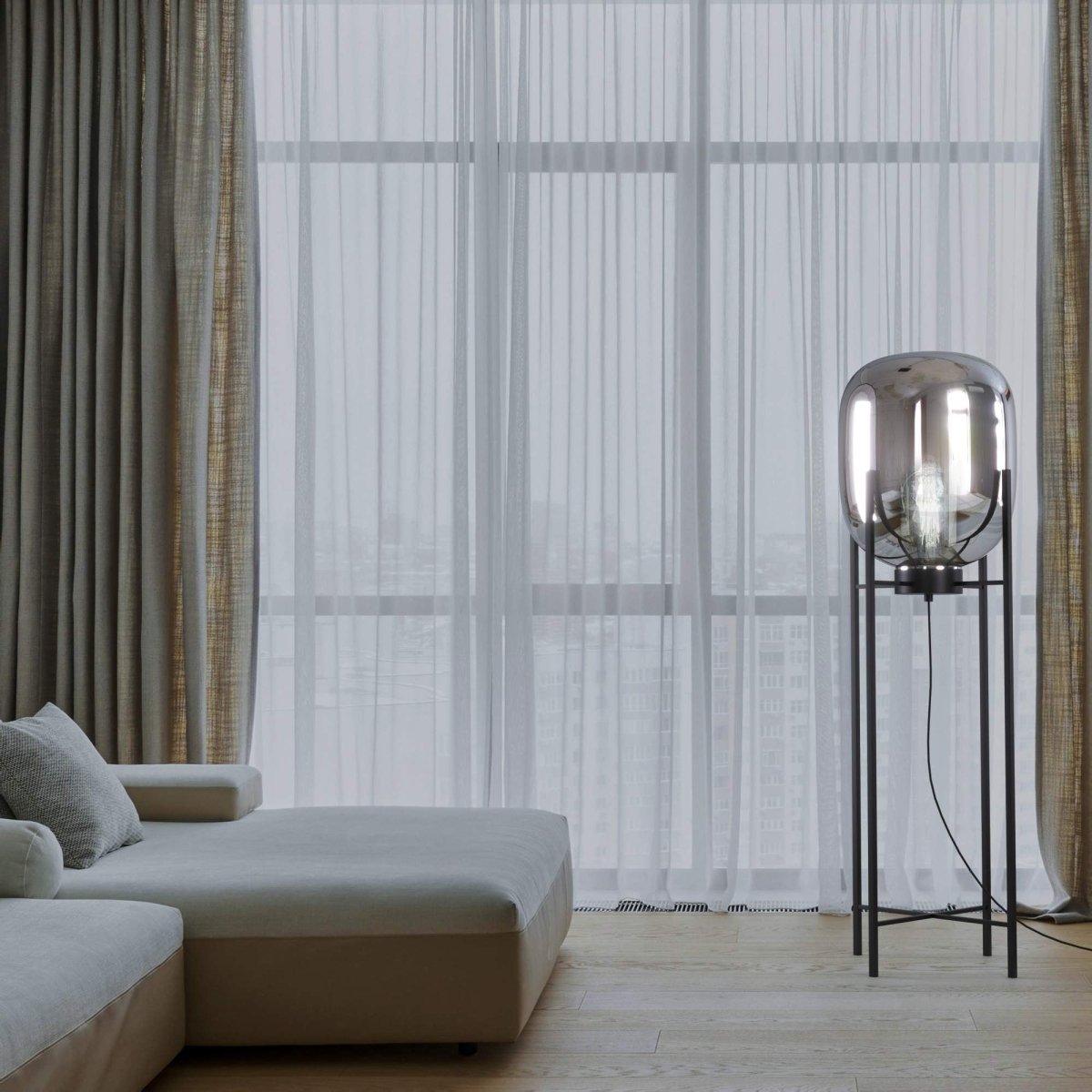 Lámpara de pie de diseño "BIG CRAFTY" - E27 - Barcelona Led-Decoración