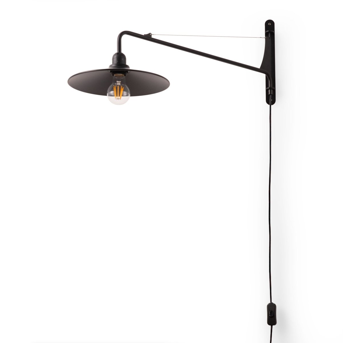 Aplique de pared orientable "PETTI" con cable y enchufe - E27 - Barcelona Led-Decoración