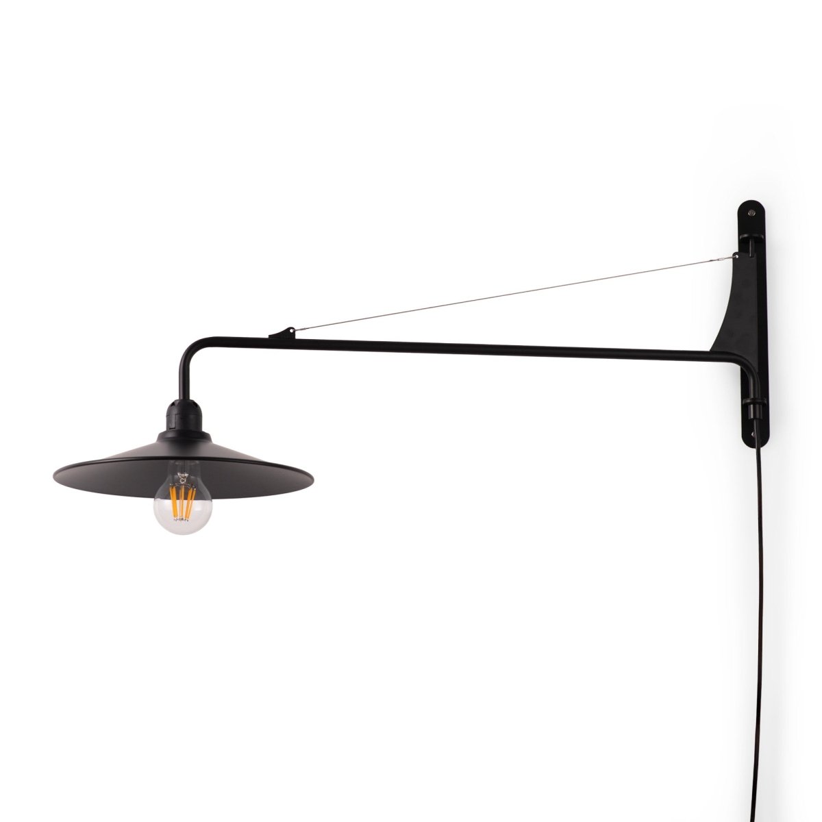 Aplique de pared orientable "PETTI" con cable y enchufe - E27 - Barcelona Led-Decoración