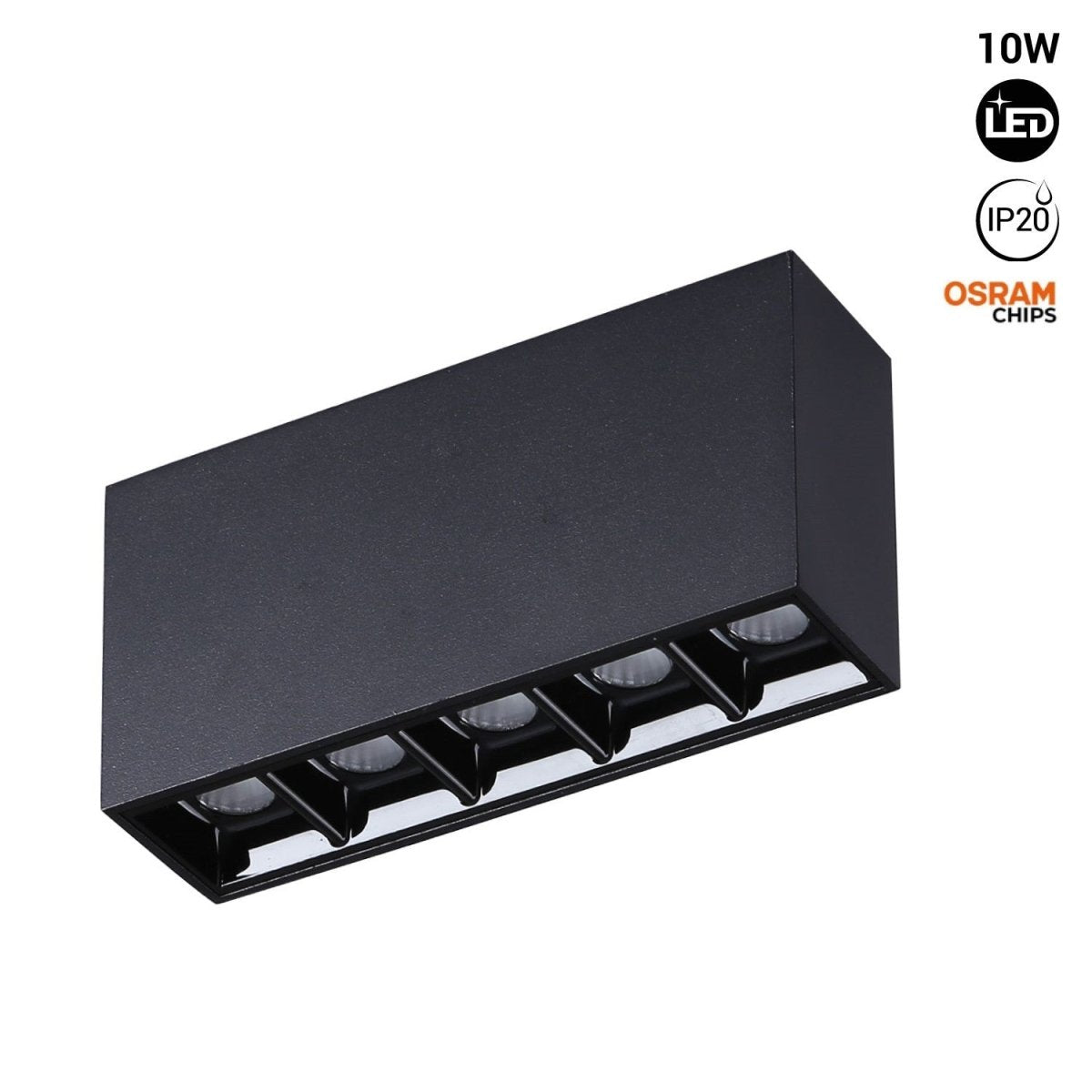 Foco lineal LED superficie - 10W - UGR18 - CRI90 - Chip OSRAM - Barcelona Led-