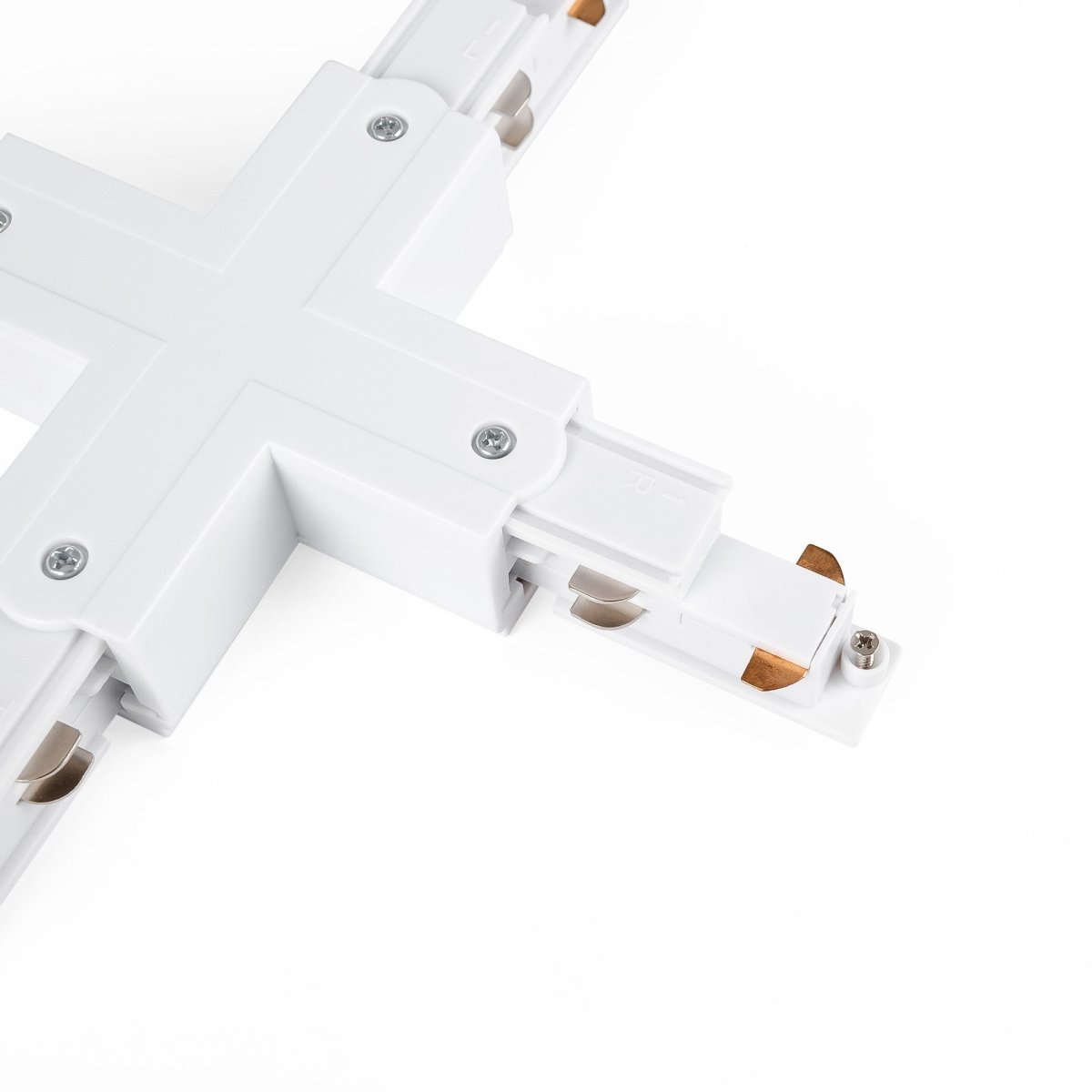 Unión en X para carril trifásico de superficie - Compatible con DALI - Barcelona Led-Accesorios