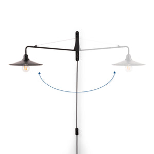 Aplique de pared orientable "PETTI" con cable y enchufe - E27 (20)