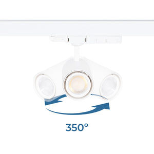 Proyector LED para carril trifásico - Potencia ajustable + ZOOM: 15W/20W/25W - CCT (26)